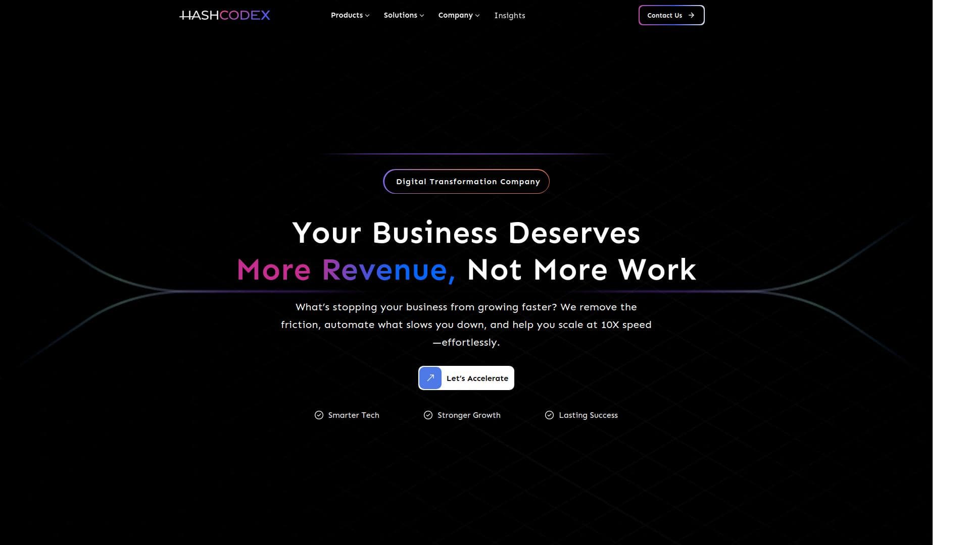 Hashcodex website homepage