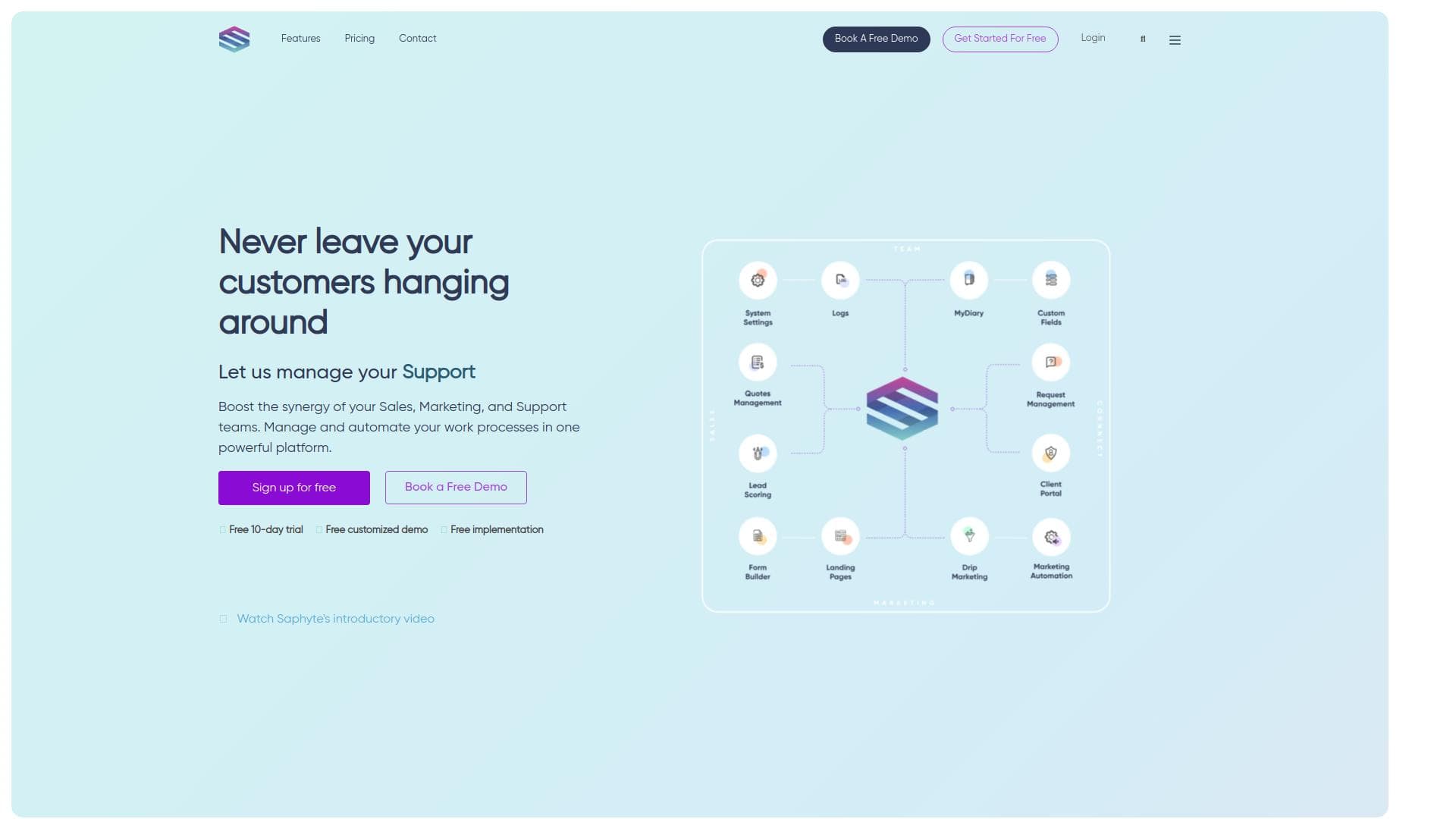 Saphyte website homepage
