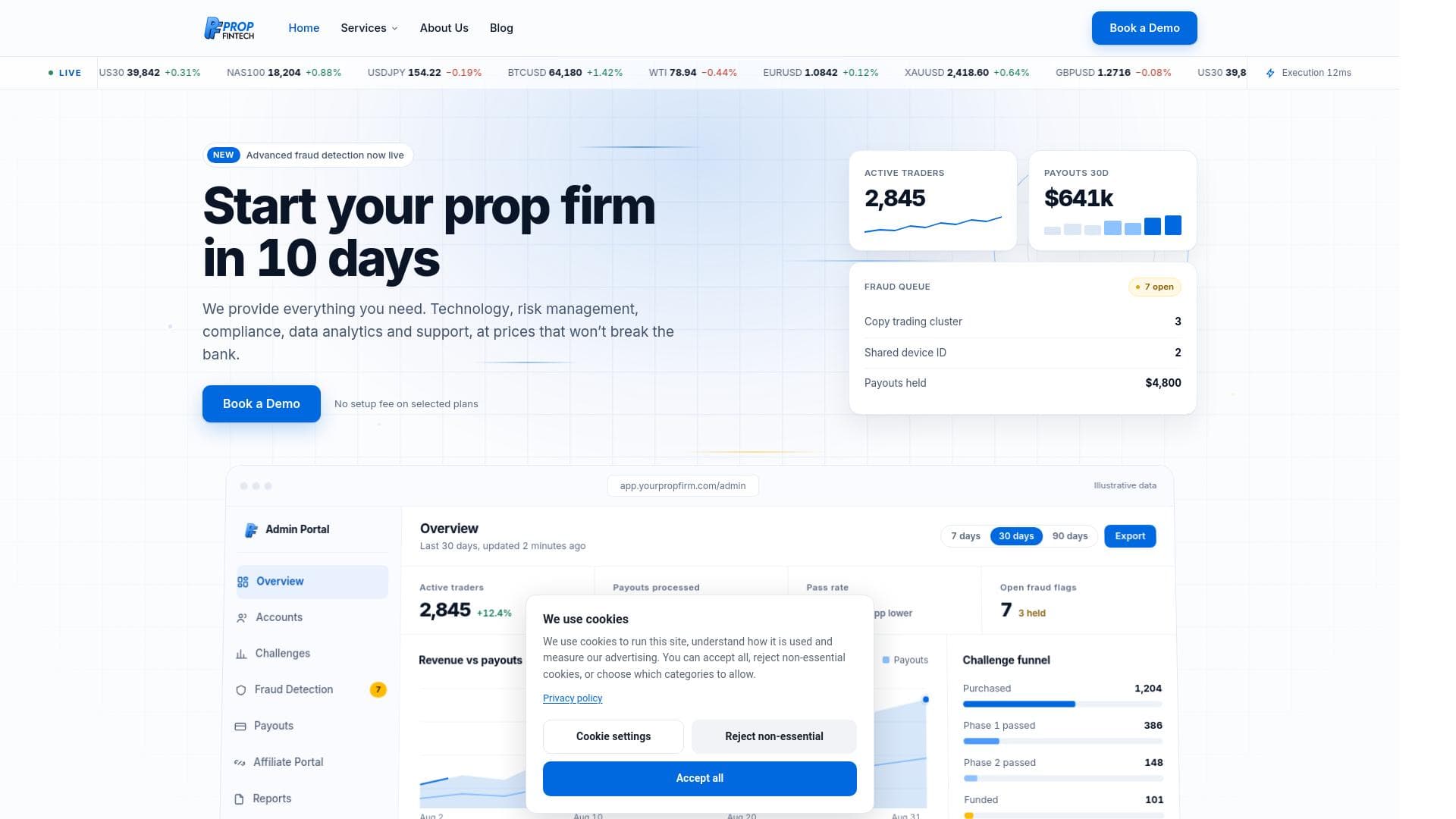 PropFinTech website homepage
