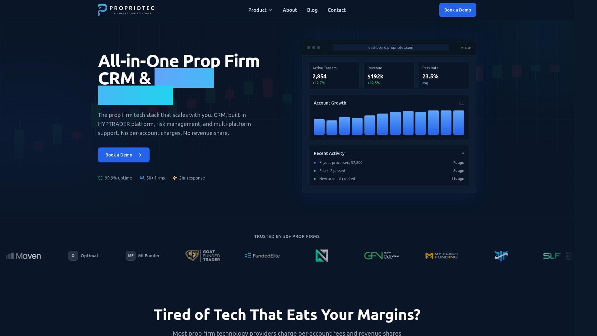 Propriotec website homepage