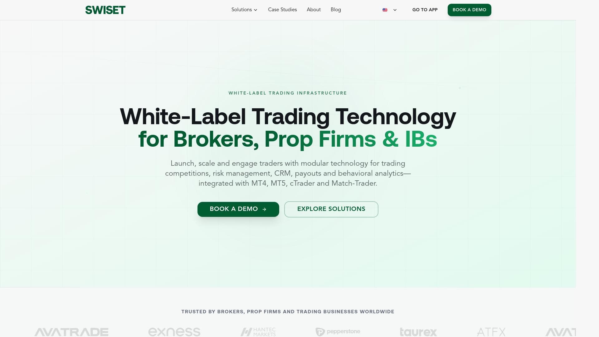 Swiset website homepage