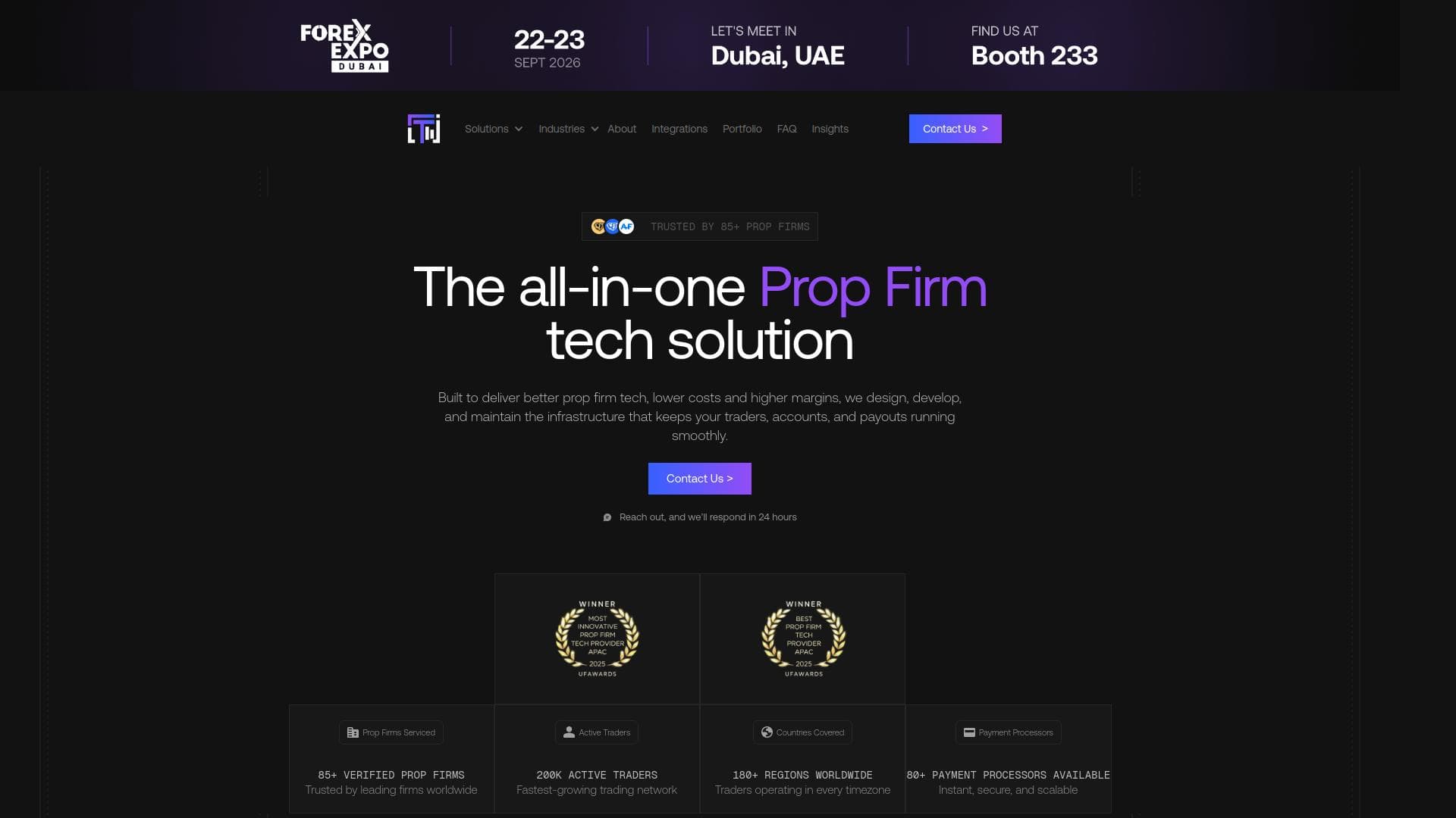 Trade Tech Solutions website homepage